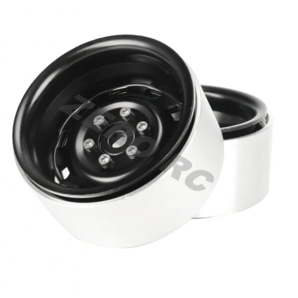 4PCS 1.9" Aluminum Alloy Beadlock Wheel Rims For 1/10 RC Crawler (Black) - Image 2
