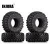INJORA 1.0" 56*22mm S5 Soft Rubber Rock Terrain Tires for 1/24 RC Crawlers (4) (T1005)