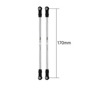 INJORA Stainless Steel Links with Rod Ends for 1/10 RC Crawler (Eye to eye 170mm)