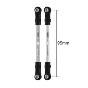 INJORA Stainless Steel Links with Rod Ends for 1/10 RC Crawler (Eye to eye 95mm)