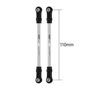 INJORA Stainless Steel Links with Rod Ends for 1/10 RC Crawler (Eye to eye 110mm)