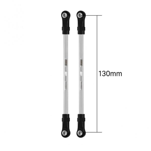 INJORA Stainless Steel Links with Rod Ends for 1/10 RC Crawler (Eye to eye 130mm)