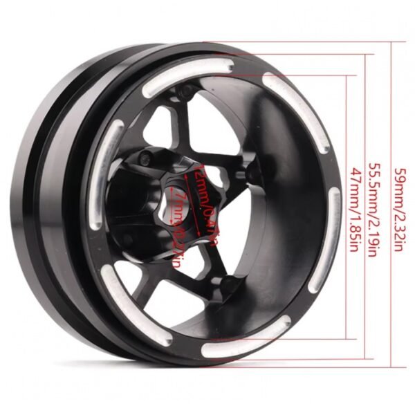 4PCS D004 1.9 Inch Carbon Fiber Wheels - Image 4