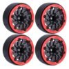 -3.5mm Offset 1.9 inch Carbon Fiber Beadlock Wheel (Red C)