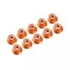 3MM. ALU. NYLON NUT W/FLANGED ORANGE (10pcs)
