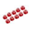 3MM. ALU. NYLON NUT W/FLANGED RED (10pcs)