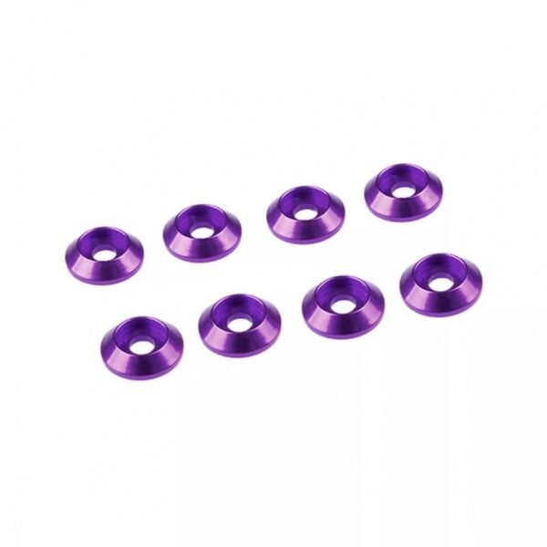3MM ALUMINIUM CAP HEAD WASHER PURPLE (8 pcs)