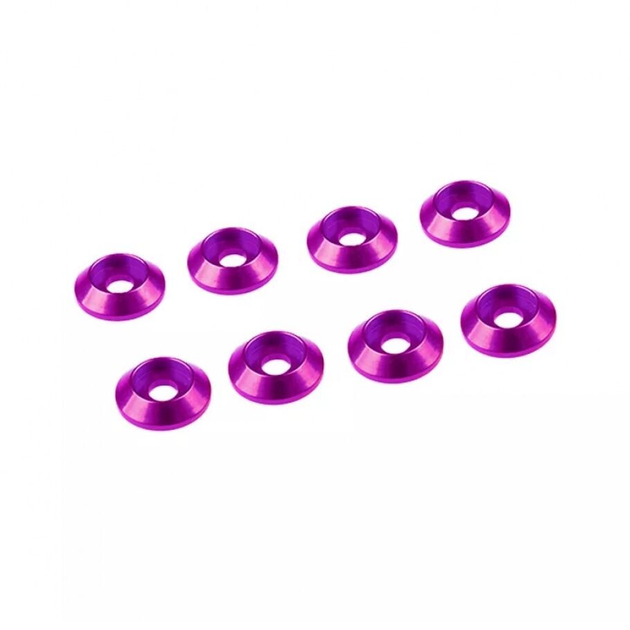 3MM ALUMINIUM CAP HEAD WASHER PINK (8 pcs)