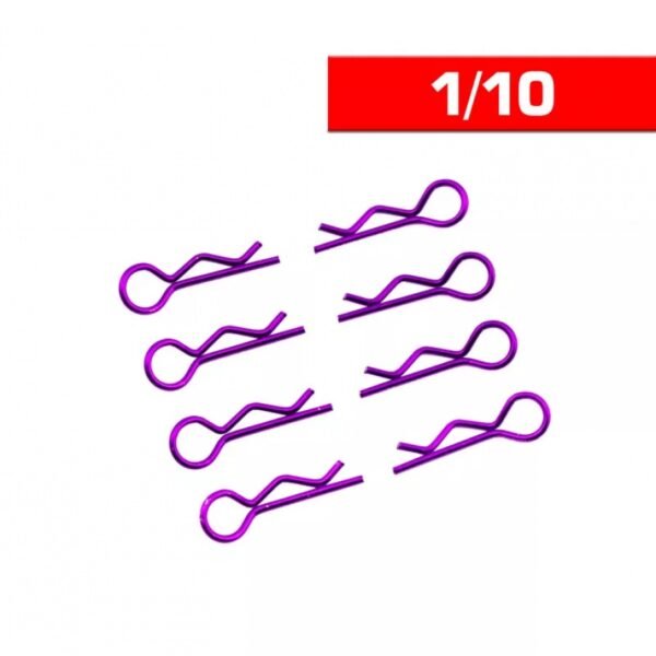 BODY CLIPS 1/10 L&R PURPLE (8 pcs.)