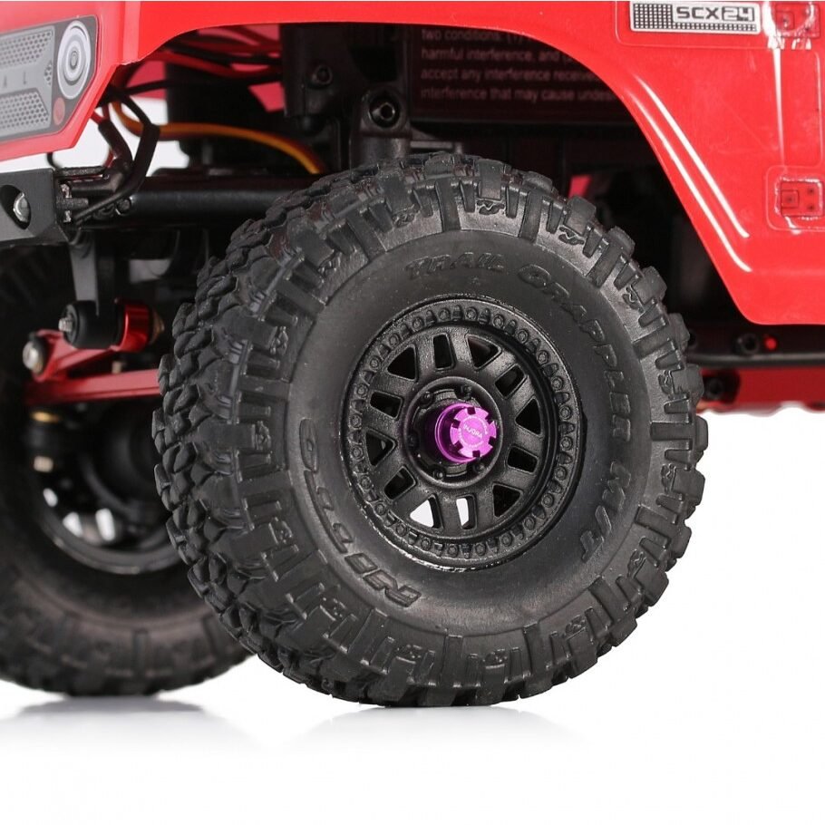 INJORA M2 Wheel Nuts Cap Locking Hubs CNC Aluminum Upgrade for 1/24 RC Crawler Puple - Image 4