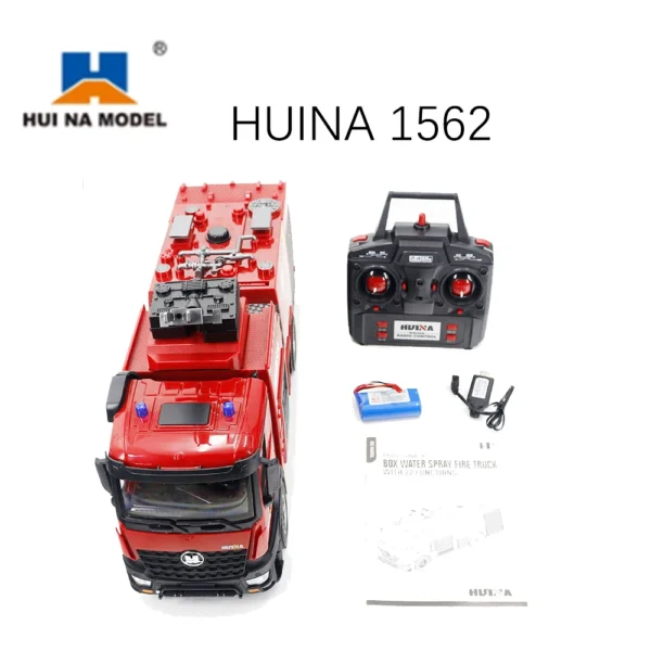 HUINA 1562 1:14 2.4GHZ 22-CH FIRE FIGHTING RC TRUCK W/ WATER SPRYING - Image 6