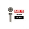 M2,5x10mm CAP HEAD SCREWS (10 pcs)