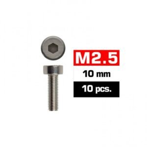 M2,5x10mm CAP HEAD SCREWS (10 pcs)
