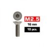 M2,5x16mm FLAT HEAD SCREWS (10 pcs)