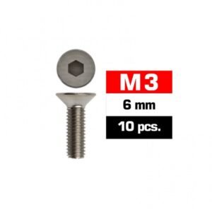 M3x6mm FLAT HEAD SCREWS (10 pcs)