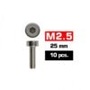 M2,5x25mm CAP HEAD SCREWS (10 pcs)