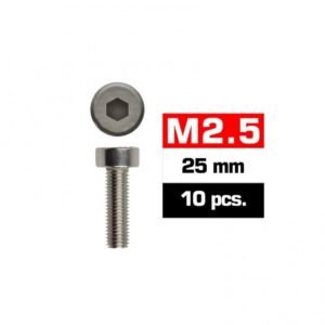 M2,5x25mm CAP HEAD SCREWS (10 pcs)