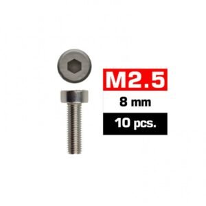 M2,5x8mm CAP HEAD SCREWS (10 pcs)