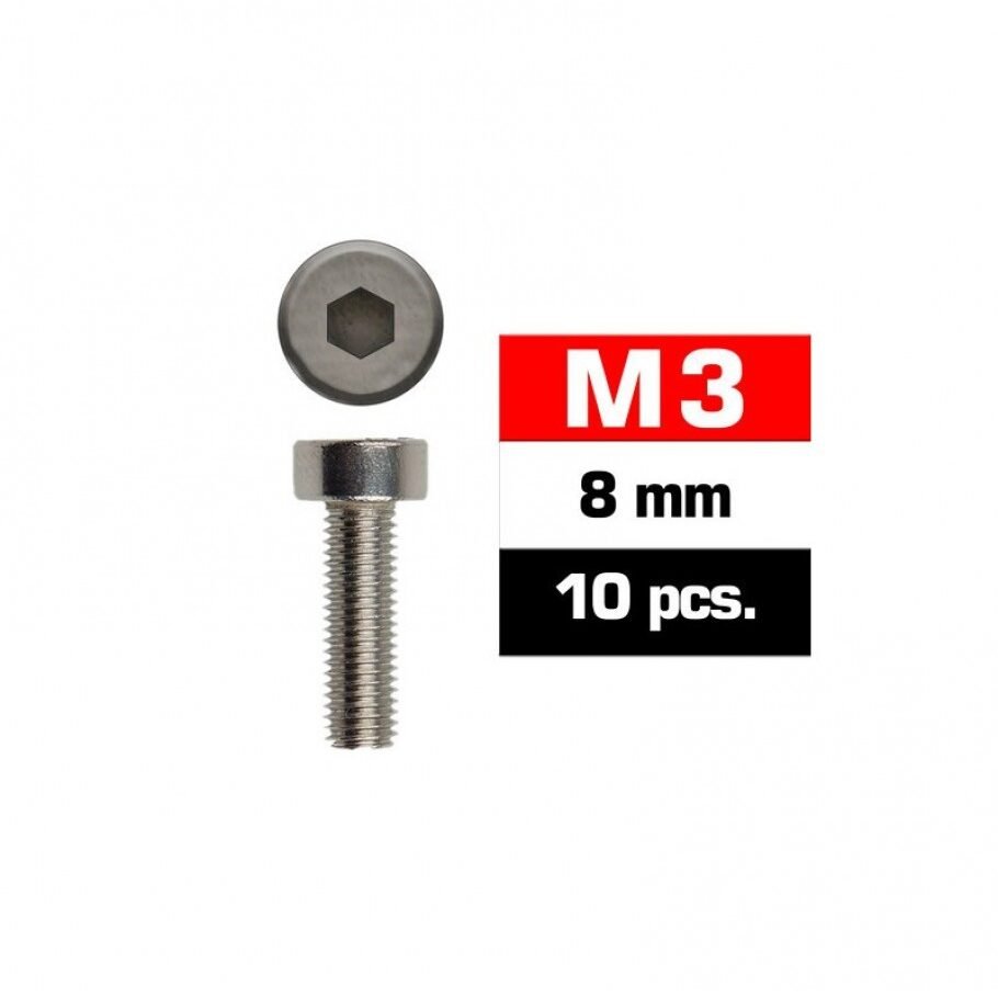M3x8mm CAP HEAD SCREWS (10 pcs)