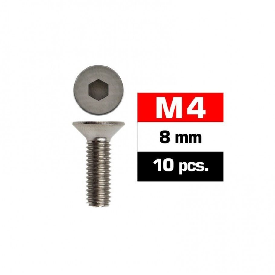 M4x8mm FLAT HEAD SCREWS (10 pcs)