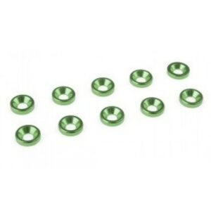 3 mm ALU.WASHER GREEN (10pcs.)