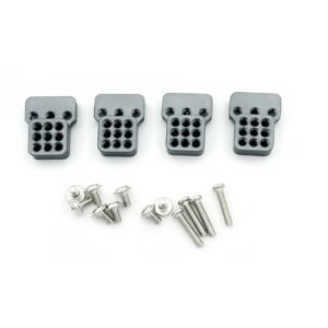 4pcs CNC Metal Shock Absorber Mount Adjust Height Angle Stand For 1/12 RC Crawler (Titanium)