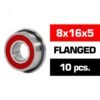 8X16X5MM "HS" FLANGED SEALED BEARING SET (10PCS)