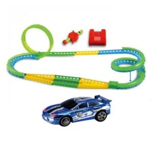 WL / XK Whistling Car - 375cm, 3 loops, bridge - blue (model: WL/2239-BLU)