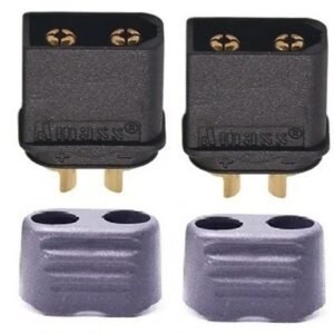 XT-60H CONNECTOR Device Male Black (2pc) with protection cover
