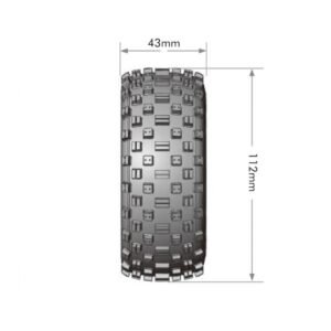 Alternative view of Louise RC - SC-ROCK - 1-10 Short Course Tire Set - Mounted - Soft - Black Wheels - 1-10 SC Removable Hex - 12, 14, 17mm - L-T3229SB