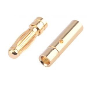 3.0MM GOLD CONNECTOR, MALE + FEMALE (4PAIRS)