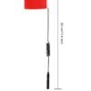 Antenne RC 1/10 290mm drapeau rouge