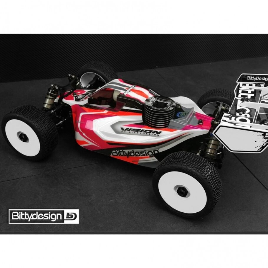 VISION D819RS Nitro Pre-cut clear 1/8 buggy body Hot Bodies - Image 2