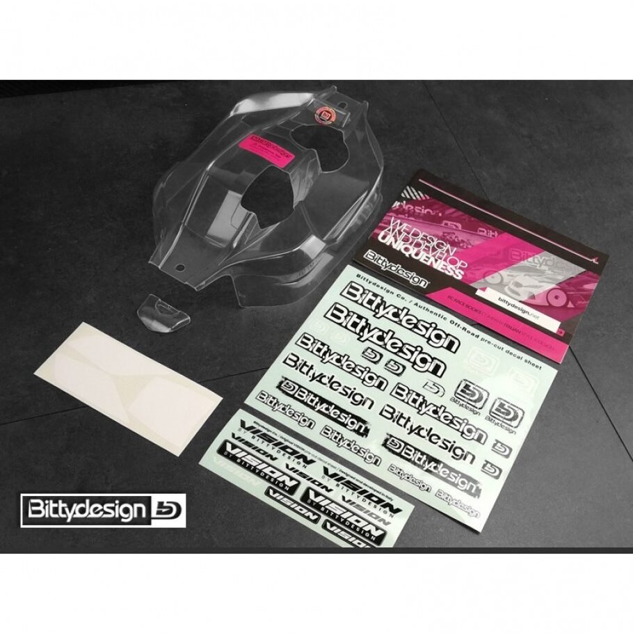 VISION D819RS Nitro Pre-cut clear 1/8 buggy body Hot Bodies - Image 3