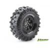 Louise RC - CR-ROWDY - 1-10 Crawler Tire Set - Mounted - Super Soft - Black 1.9 Wheels - Hex 12mm - L-T3233VB