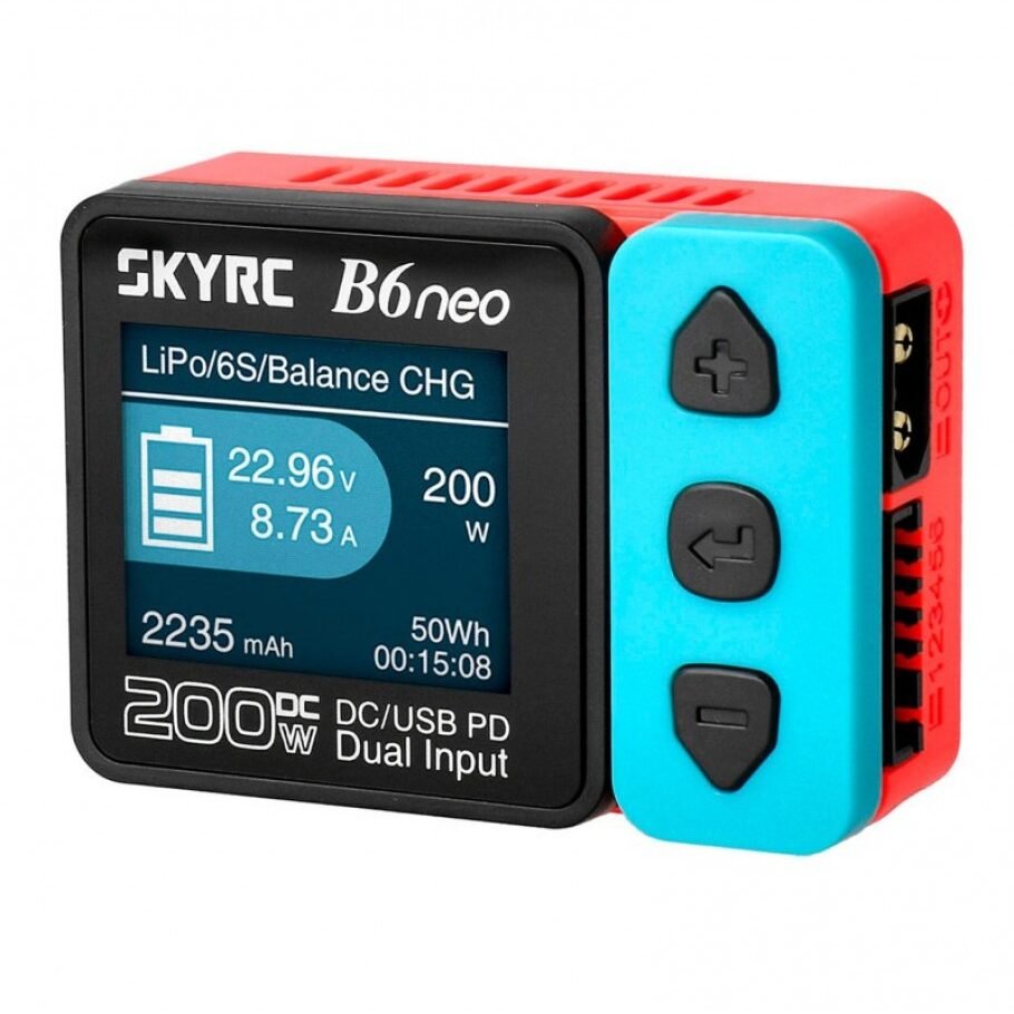SKYRCB6NEO DC INPUT 10-28V RED/BLUE CHARGER