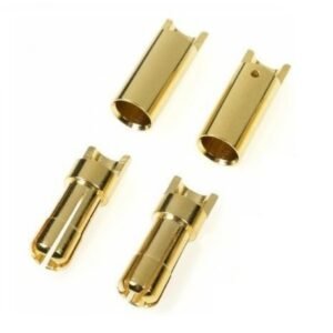 5.5MM GOLD CONNECTOR, MALE + FEMALE (2par)