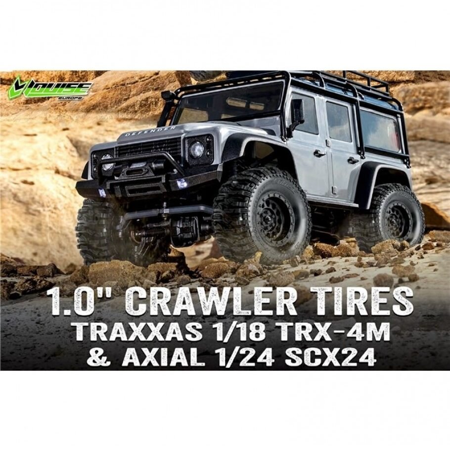 CR-CHAMP - 1:18/1:24 Crawler Tires Super Soft for 1.0 Wheels (2) - LR-T3366VI - Image 3