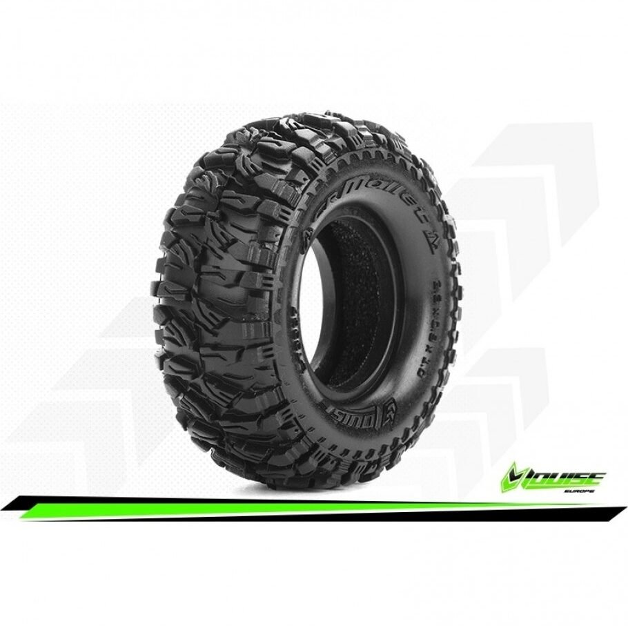 CR-MALLET - 1:18/1:24 Crawler Tires Super Soft for 1.0 Wheels (2) - L-T3367VI - Image 2