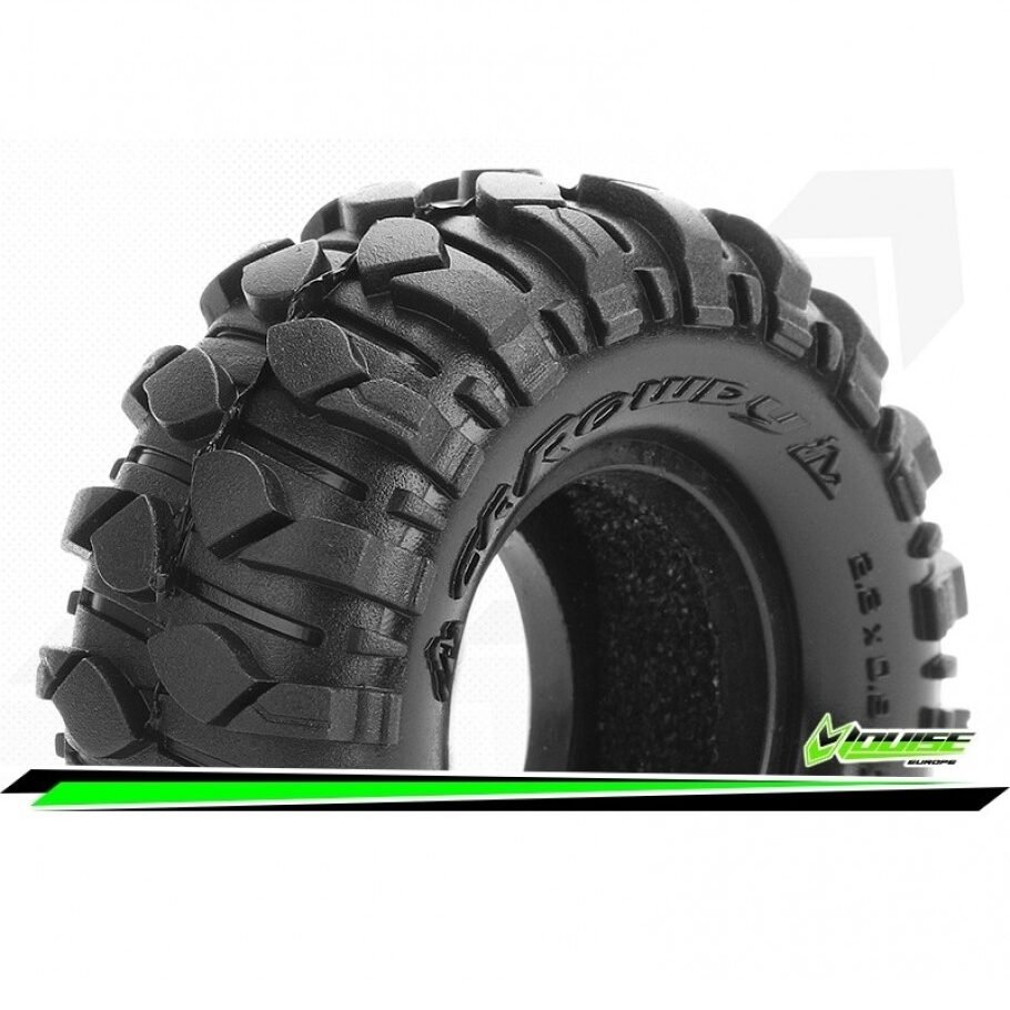 CR-ROWDY - 1:18/1:24 Crawler Tires Super Soft for 1.0 Wheels (2) - LR-T3368VI