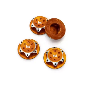 ECROUS DE ROUES BORGNE EN ALUMINIUM 17MM ORANGE