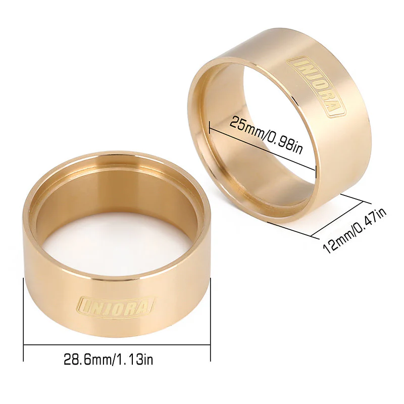 INJORA 4PCS 12g/pcs Brass Inner Wheel Rings for INJORA 1.0" Wheels - Image 8