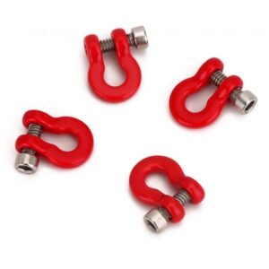 SCALE BUMPER TOW HOOKS 1/24 (SCX24) (4PC) Red
