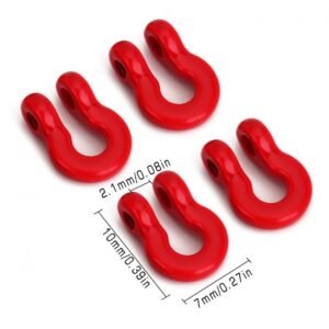 Alternative view of SCALE BUMPER TOW HOOKS 1/24 (SCX24) (4PC) Red