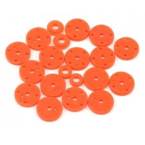 HB Racing Shock Piston Set (16) (4 x 1.2/1.3/1.4mm/Blank)