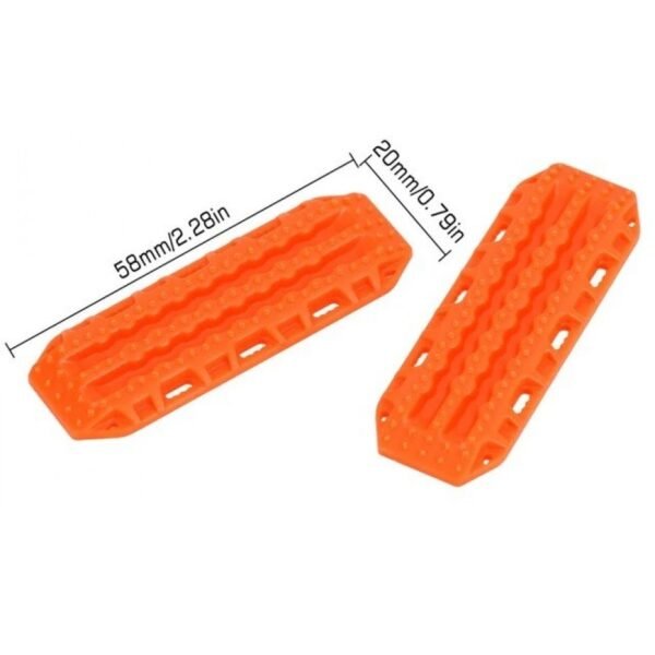 INJORA Mini Plastic Sand Ladder Recovery Ramps Boards Scale Accessories For 1/24 1/18 RC Crawlers Orange - Image 3