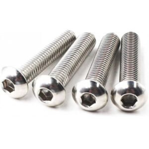 Head Inox Button Hex 0.50" 1,27mm Screw M2x25mm - 10pcs / set plugada