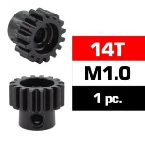 HSS STEEL M1.0 PINION GEAR 14T W/5.0MM BORE