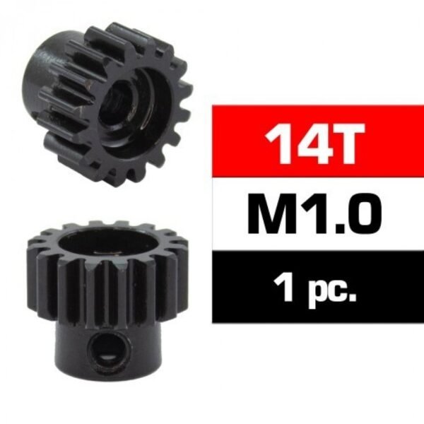HSS STEEL M1.0 PINION GEAR 14T W/5.0MM BORE