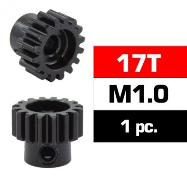 HSS STEEL M1.0 PINION GEAR 17T W/5.0MM BORE